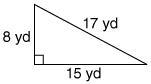 100 points!!! A triangular prism has a height of 5.5 yards and a triangular base with-example-1