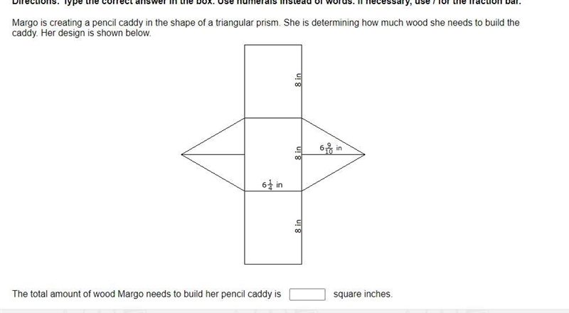 Margo is creating a pencil caddy in the shape of a triangular prism. She is determining-example-1