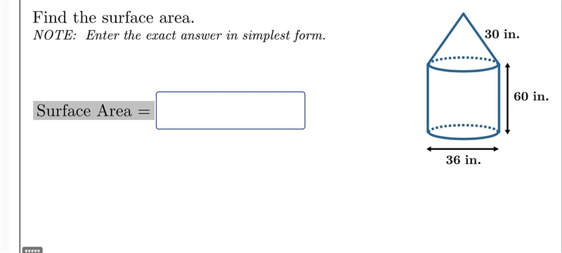 Find the surface area. Enter the exact answer in simplest form.-example-1