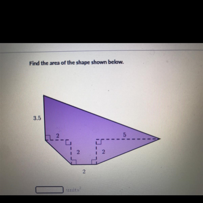 Help pls Find the area of the shape shown below.-example-1