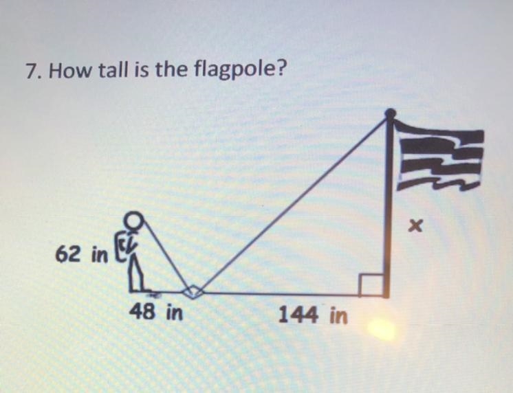 How tall is the flagpole??-example-1