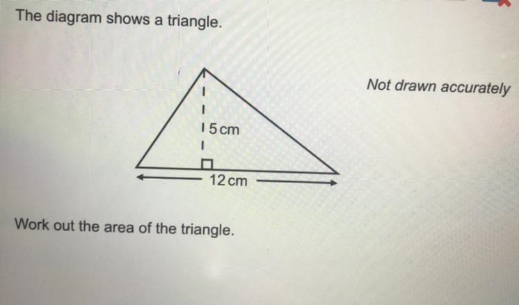 Work out the area of the triangle.-example-1