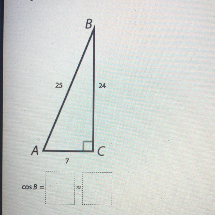 Find the value of cos B-example-1