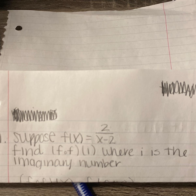 F(x)= 2/x-2 find (fof) (i)-example-1