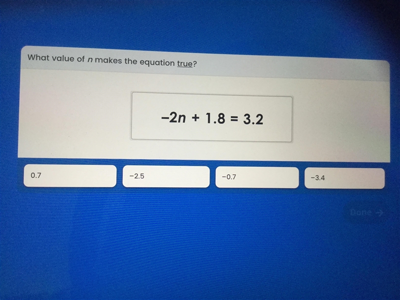 What value of n makes the equation true?-example-1