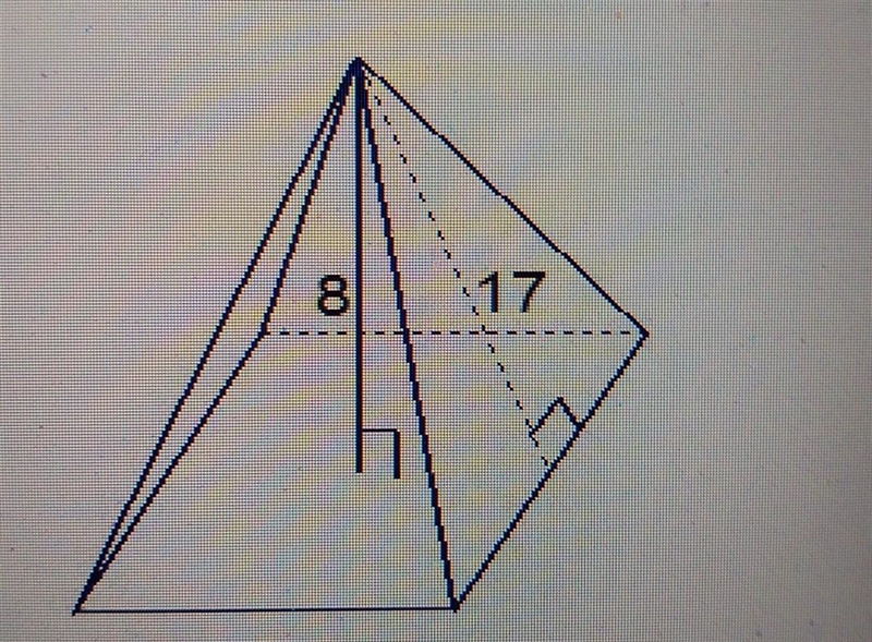 Find the volume of the pyramid below. A. 1088 B. 1360 C. 7200 D. 2400​-example-1