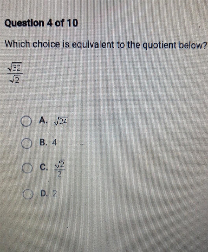 Which choice is equivalent to the quotient below? ​-example-1