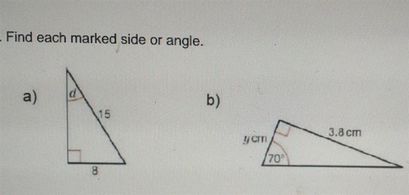 Find each marked side or angle and show the step by step​-example-1