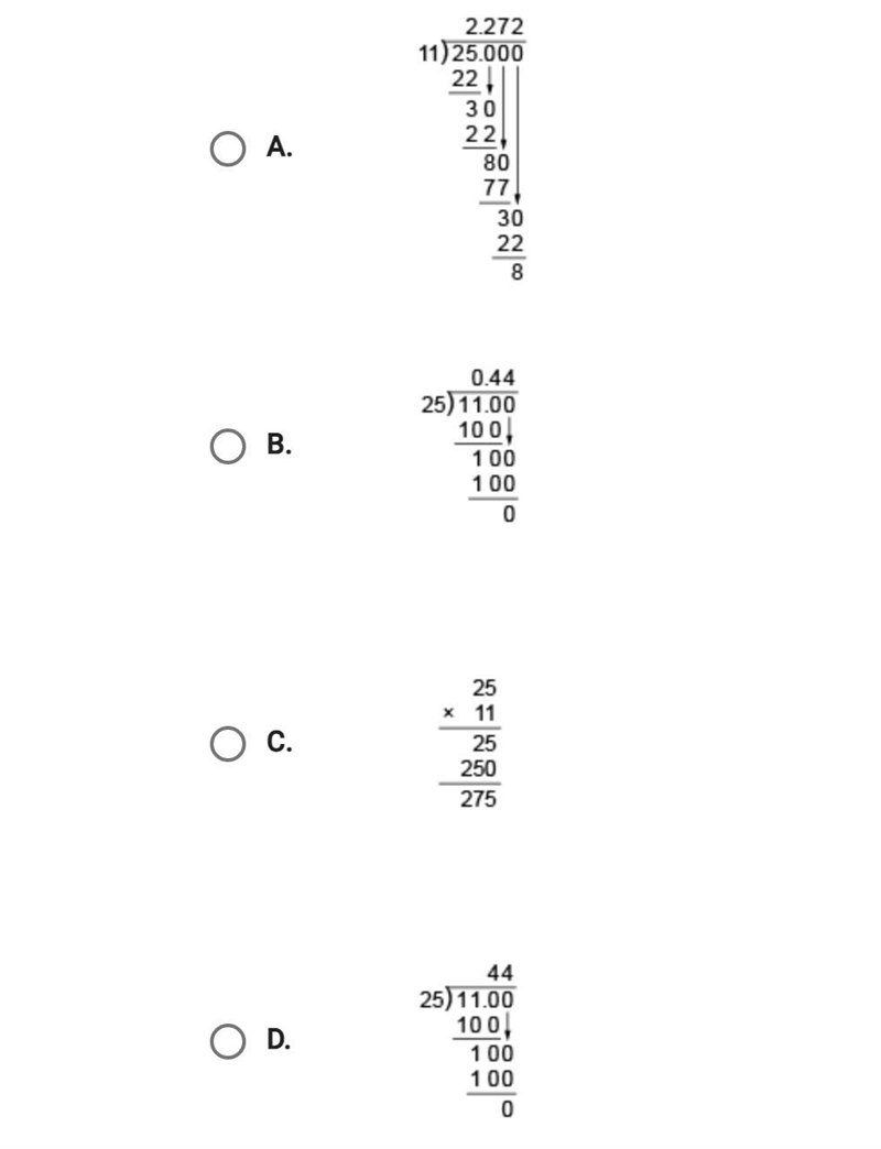 THIS IS A QUESTION FROM MY FINAL EXAM PLEASE HELP Which calculation and answer show-example-1