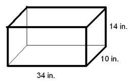 What is the volume of the rectangular prism shown below? A. 476 in³ B. 4,760 in³ C-example-1