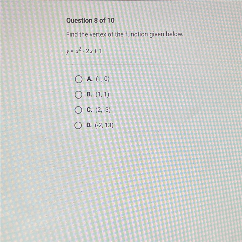 Find the vertex of the function given below.-example-1