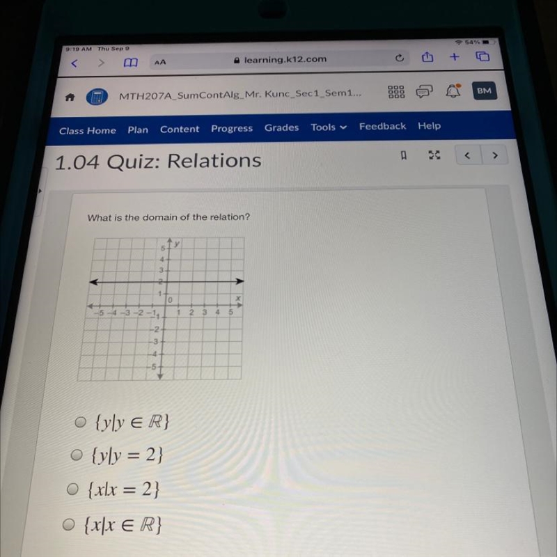 What is the domain of the relation? Please help-example-1