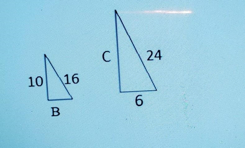 Use the sumilar triangles to find the value of the missing side b​-example-1