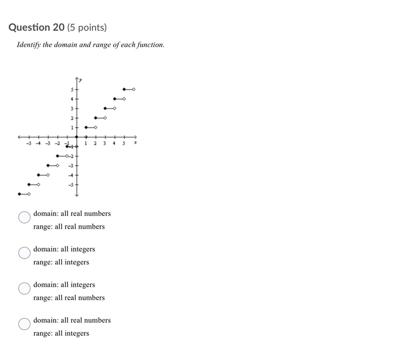 Identify the domain and range of each function-example-1