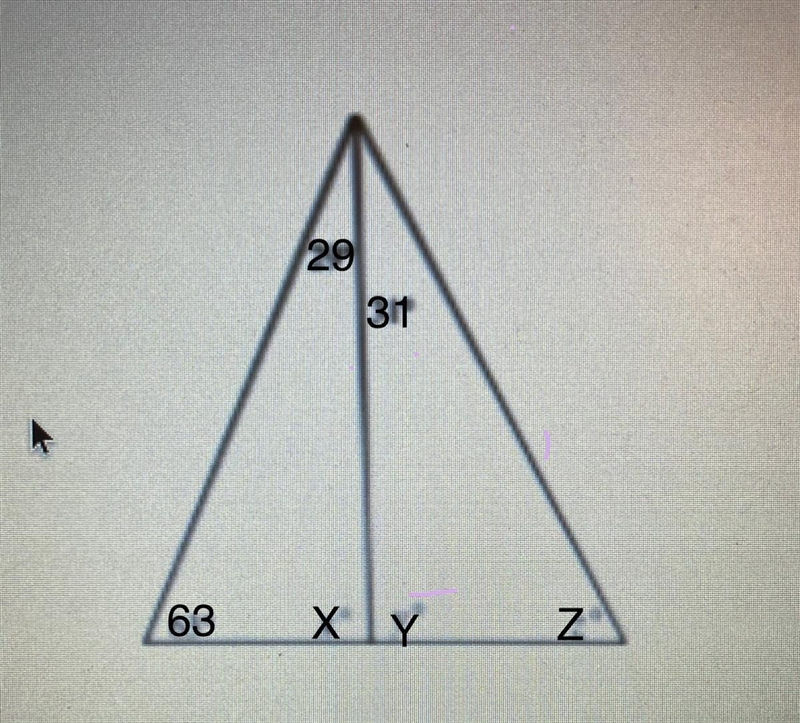 What is the value of x in the figure above? What is Y? What is the value of z? What-example-1