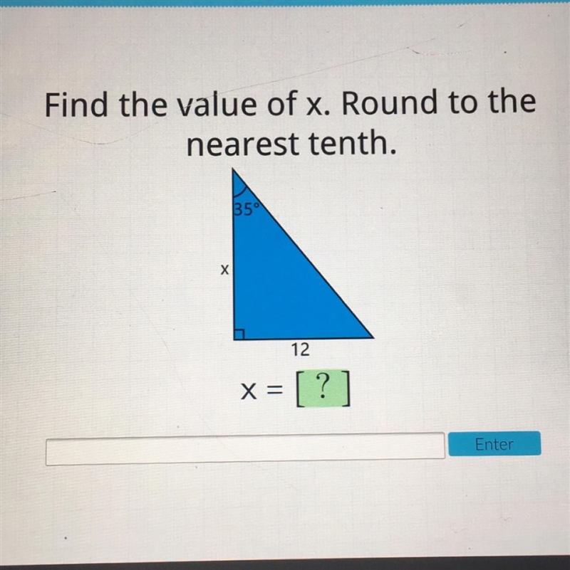 Find the value of x round to the nearest tenth-example-1