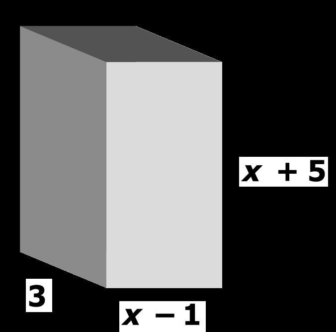 Which is an expression for the volume of the prism?(V = lwh ) A. x^2 + 4x - 5 B. x-example-1