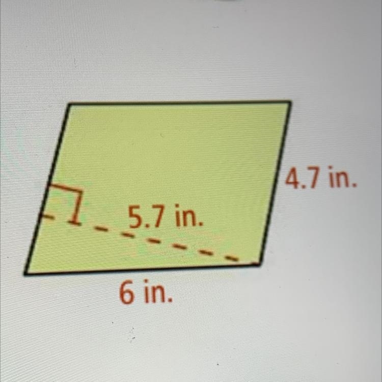 Help! find the area of the parallelogram-example-1