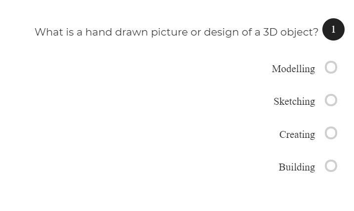 What is a hand drawn picture or design of a 3D object-example-1