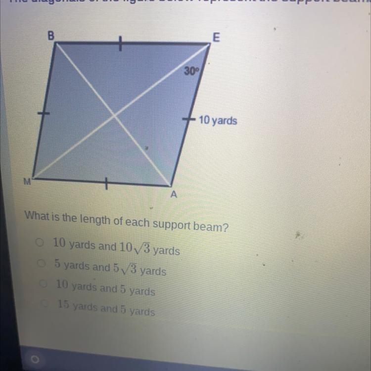 What is the length of each support beam?-example-1