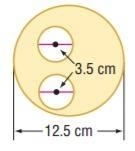 What is the area of the shaded (yellow) region? Round your answer to the nearest tenth-example-1