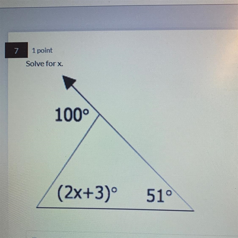 Solve for x. 100° (2x+3) 51°-example-1