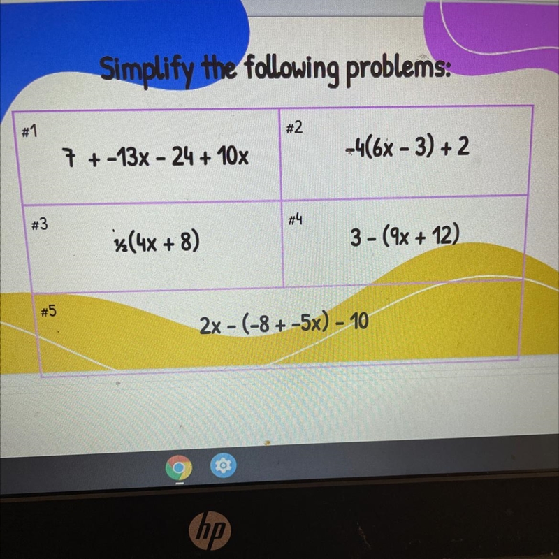 please help me with this math project (photo linked). (7th grade unit 3) check my-example-1