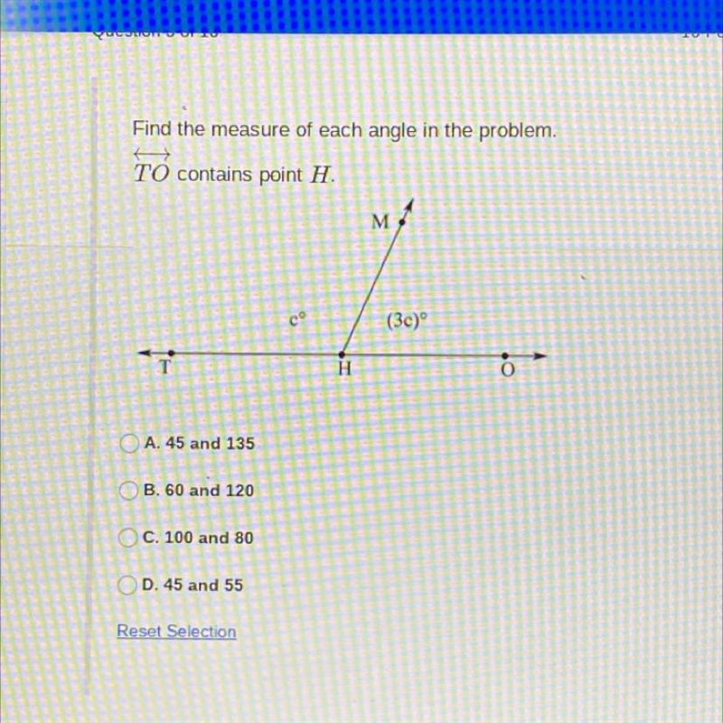 Find the measure of each angle in the problem. TO contains point H.-example-1