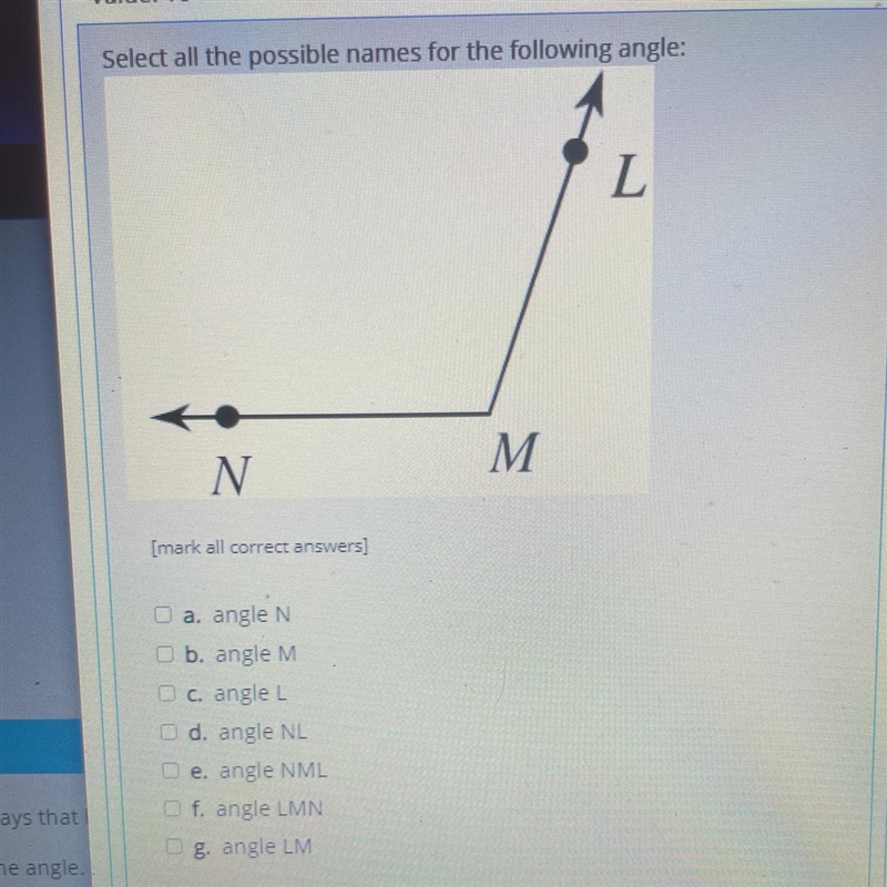 Possible names for the following angle -picture is shown-example-1