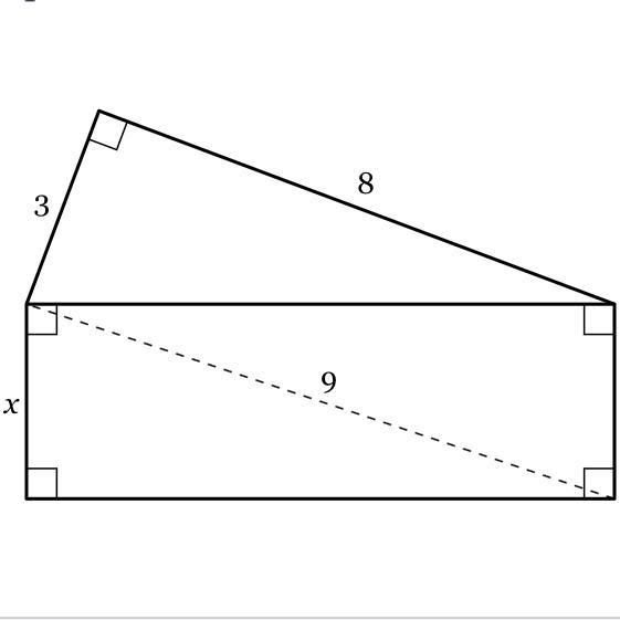 Find the value of x. Leave your answer in simplest radical form.-example-1