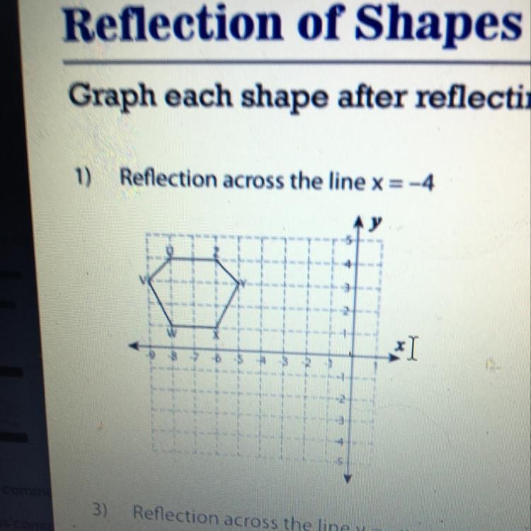 Reflection across the line x=-4 I’m confused pls help me some one-example-1