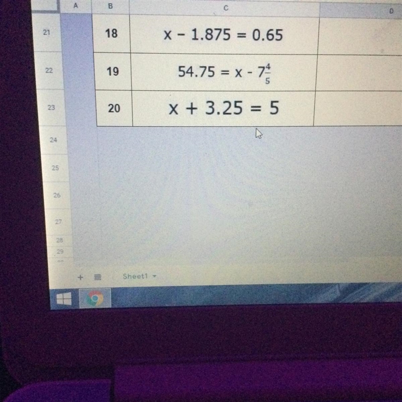 directions: solve each question below and type your answers in the answer column. Type-example-1