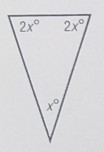 Find the value of x in this triangle​-example-1