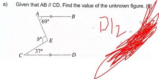 FIND THE VALUE OF UNKNOWN-example-1