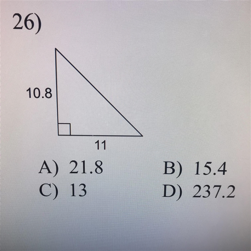 Use Pythagorean Theorem to find each missing length please help with the steps-example-2