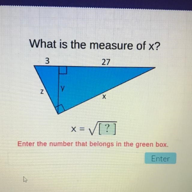 What is the measure of x? Please help!-example-1