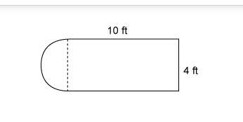 This figure consists of a rectangle and semicircle. What is the area of this figure-example-1