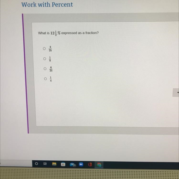 What is 12 1/2% expressed as a fraction?-example-1