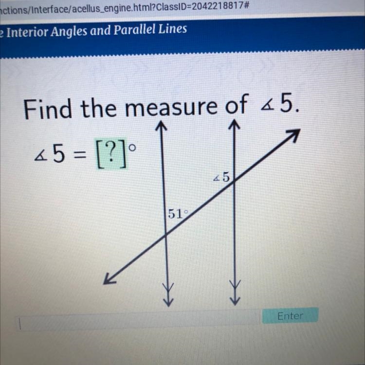 Us Find the measure of 45. 45 = [?] 510-example-1