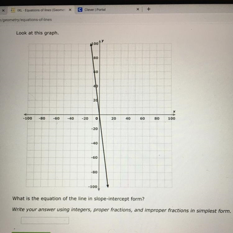 What is the equation of the line in slope-intercept form?-example-1