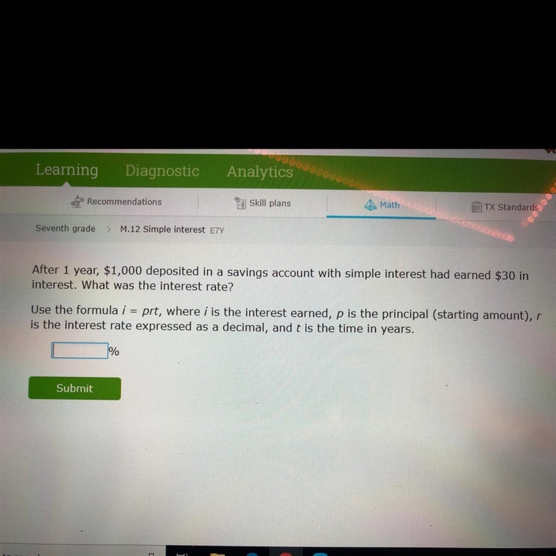 After 1 year, $1,000 deposited in a savings account with simple interest had earned-example-1