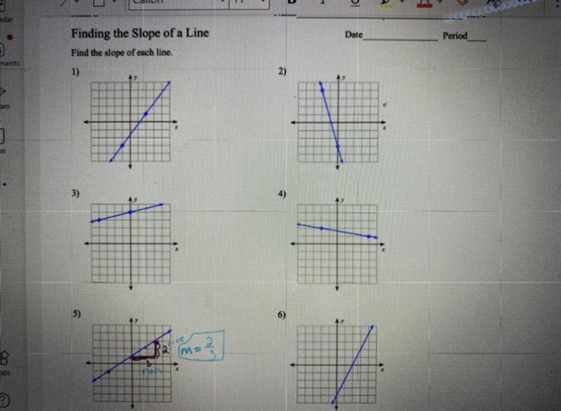 Finding the slope of a line.-example-1