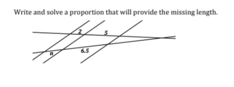 Write and solve using a proportion to find the missing length-example-1