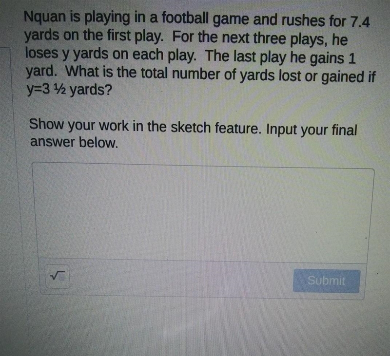 What is the total number of yards lost or gained ​-example-1