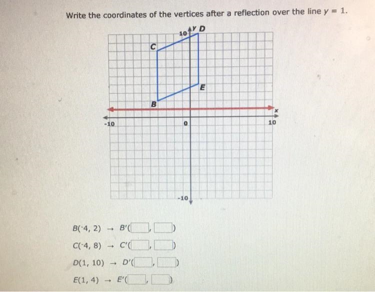 Reflection over y=1 Help please-example-1