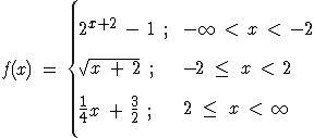 Locate the points of discontinuity in the piecewise function shown below.-example-1