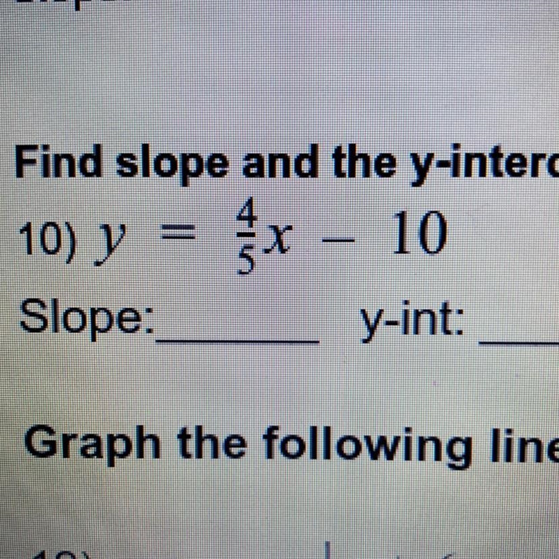 Find slope and the y-intercept of the lines described by the equation below-example-1