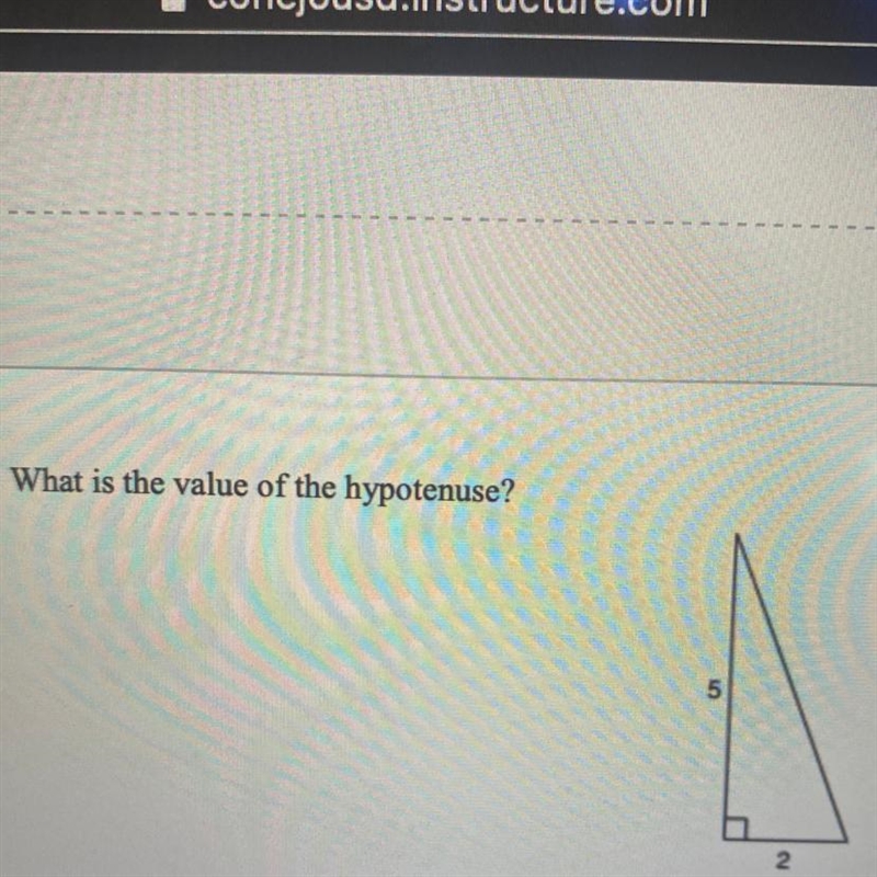 What is the value of the hypotenus?-example-1