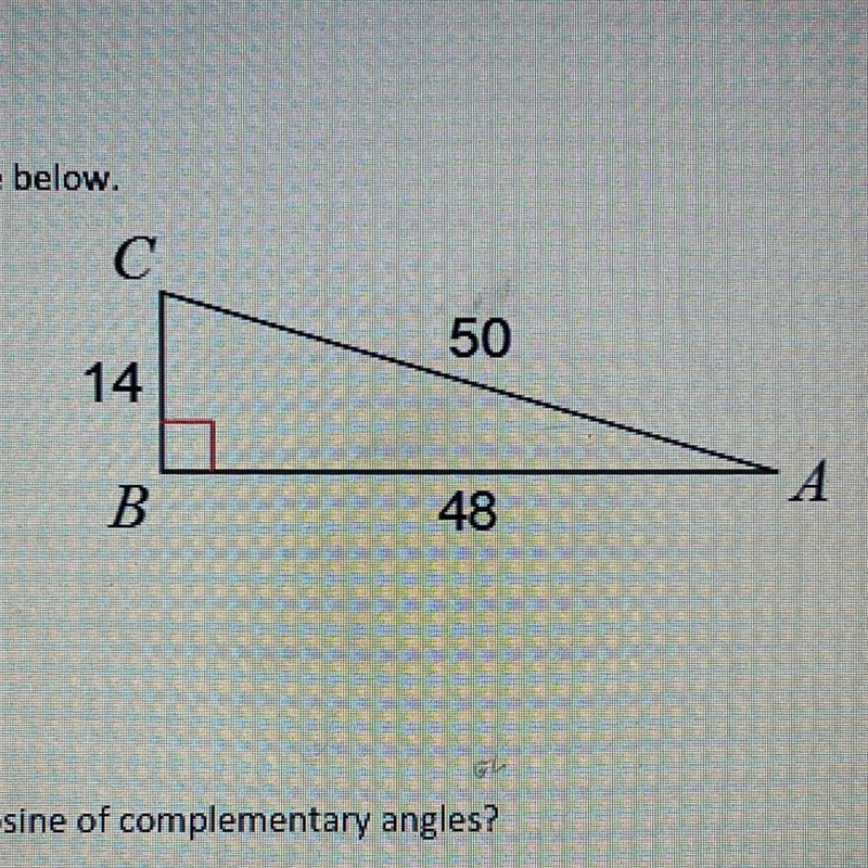 Write the ratios of each for the given triangle below SinA= CosA= TanA= SinB= CosB-example-1