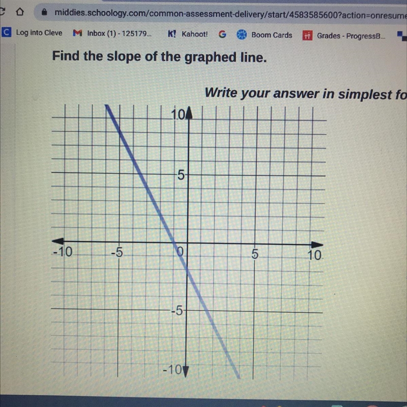 Find the slope of the graphed line-example-1